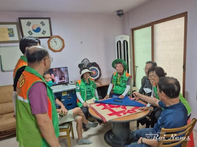 평택시 원평동 자율방재단, 폭염 대비 무더위 쉼터 점검