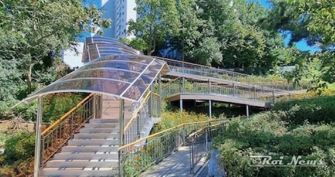 용인특례시는 성서근린공원 진입로를 준공했다