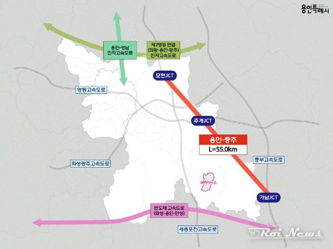‘용인~충주 민자고속도로’ 위치도