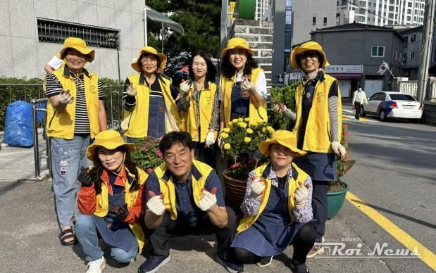 수원시 장안구 정자1동, 가을맞이 손바닥정원 정비