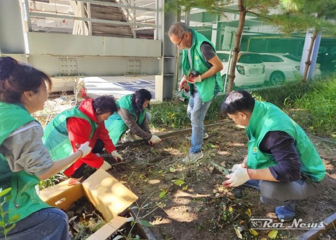 수원시 권선구 곡선동 손바닥정원, 가을맞이 꽃 심기 및 환경정비 실시