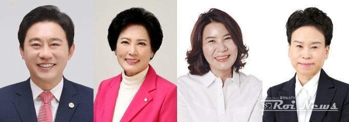 사진 왼쪽부터 조례안을 발의한 한갑수 이진분 김유숙 이지화 의원