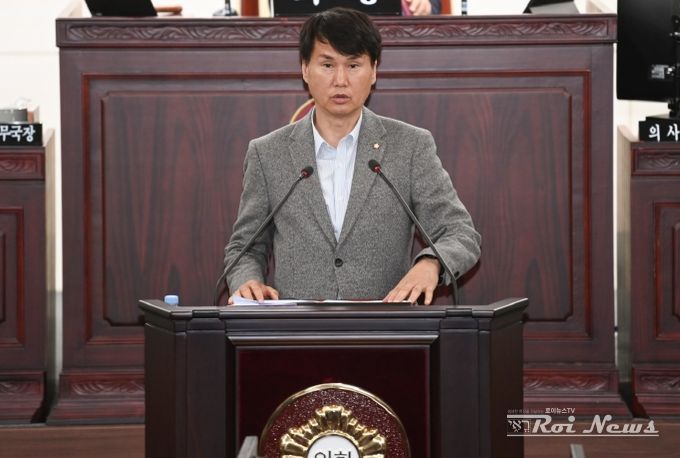 송선영 의원 5분발언 모습