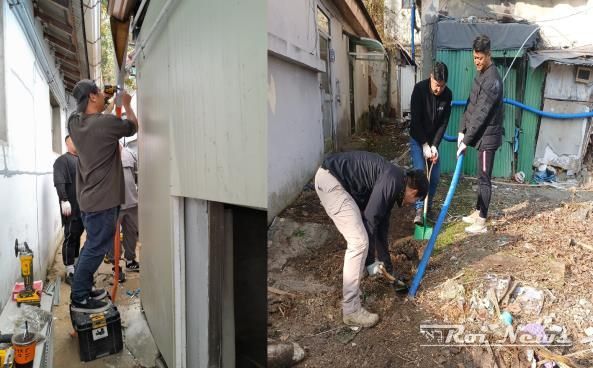 경기북부보훈지청, 독수리봉사단과 함께 겨울 동파 방지 주거환경개선 실시